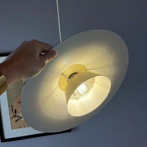 Lamellenlampe neu lackiert creme rosa braun