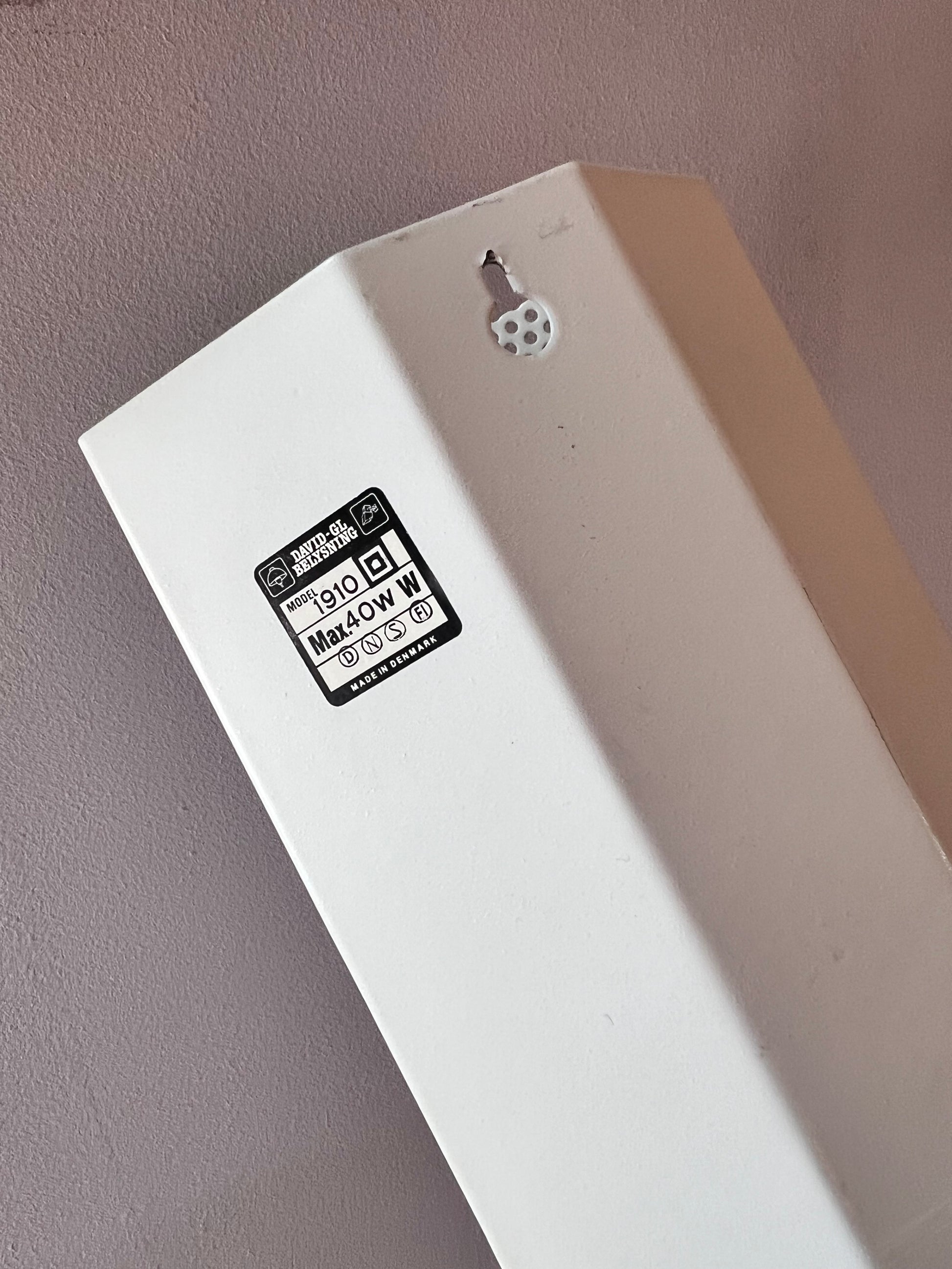 Wandlampe weiß mit Kabel von David GL Belysning