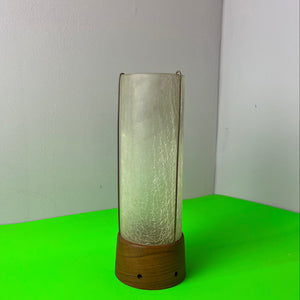 Windlicht Teak Glas