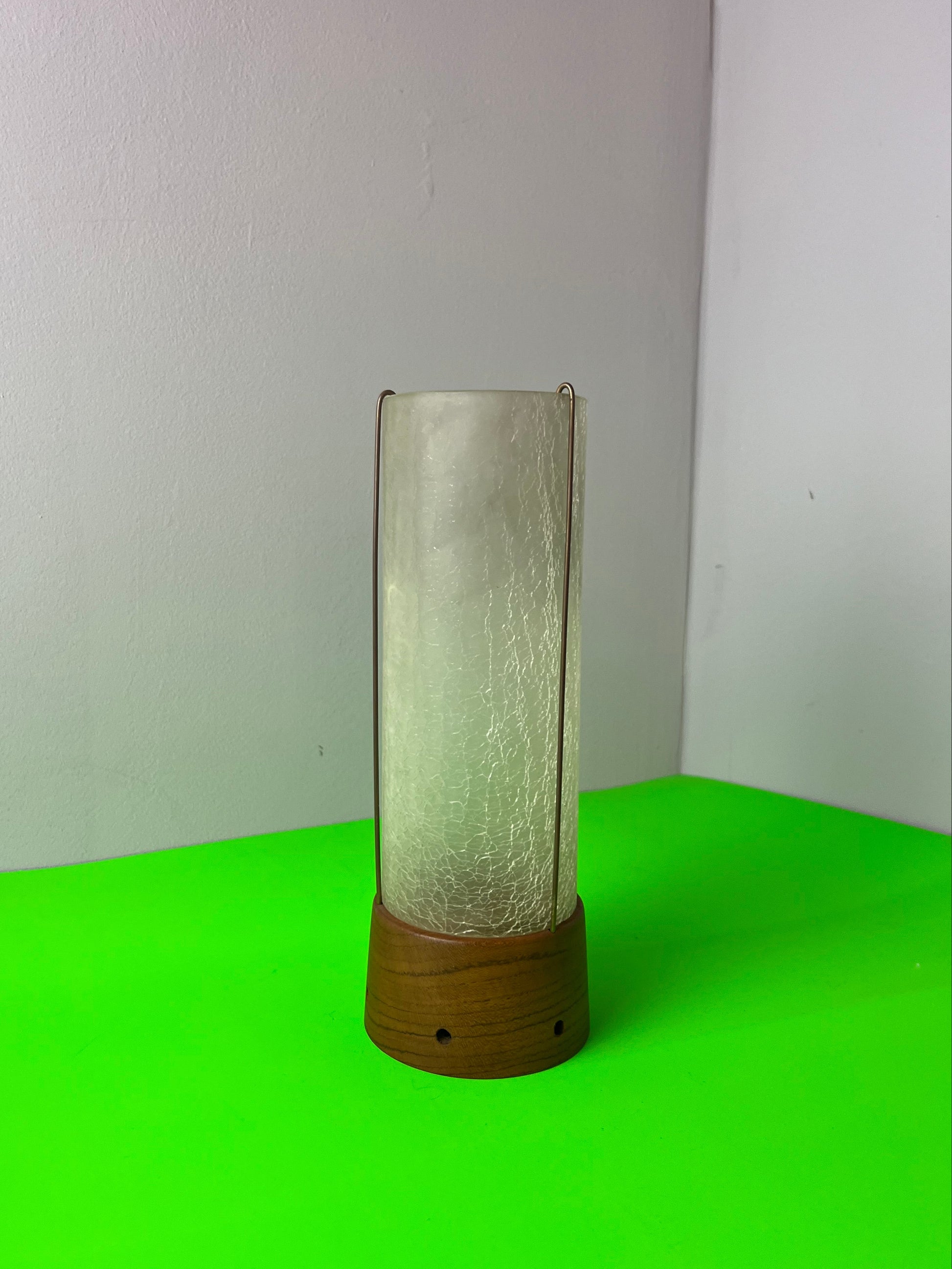 Windlicht Teak Glas