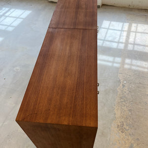Sideboard Teak mit Flügeltüren & Messinggriffen