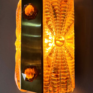 Wandlampe Glas Messing von Vitrika