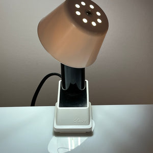 Klemmlampe weiß mit Metallschirm von Elios