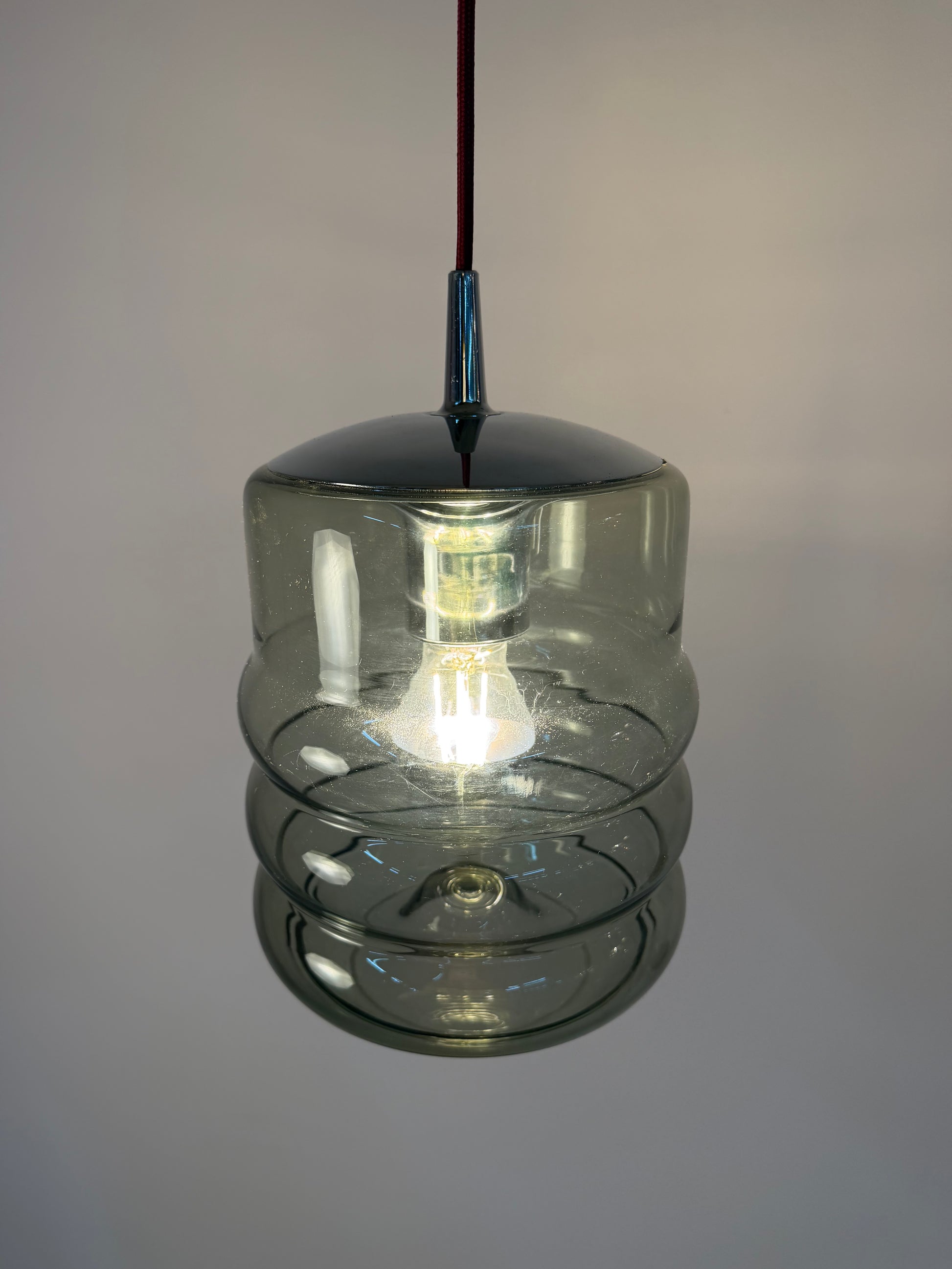 Hängelampe Rauchglas Chrom von Peill & Putzler