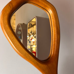 Handspiegel Buche 70er