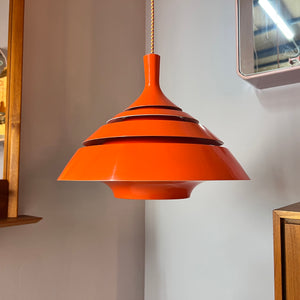 Hängelampe orange von Hans-Agne Jakobsson für Lyfa