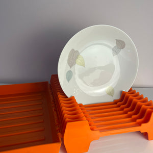 Aufklappbarer Geschirrabtropfer orange von Rhenanit