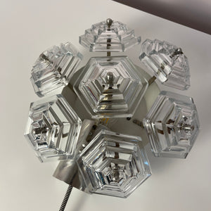 Wandlampe Eiskristall von VEB Kristallleuchtenbau Ebersbach