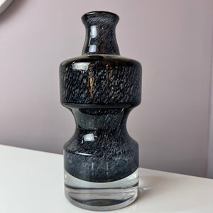 Vase grau von Bo Borgström für Åseda Glasbruk