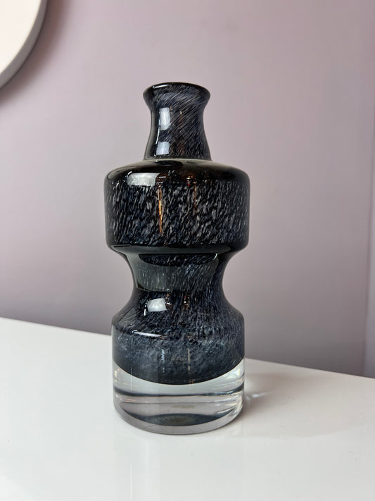 Vase grau von Bo Borgström für Åseda Glasbruk