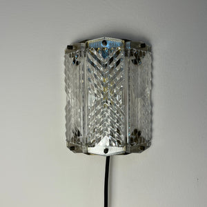Wandlampe Messing & Glas von Wiktor Berndt für Flygsfors