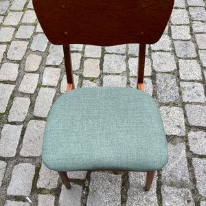 Set: 2x Esszimmerstuhl teal Teak