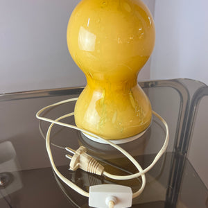 Tischlampe gelb Glas von Doria