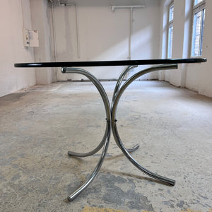 Runder Esstisch Glas & Chrom