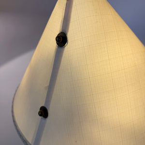 Stehlampe mit Marmorfuß & original Schirm von Rupert Nikoll