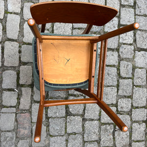 Set: 2x Esszimmerstuhl teal Teak