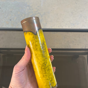 Vase gelb Kupfer Emaille