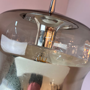 Hängelampe Rauchglas Chrom von Peill & Putzler