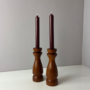 Set: 2x Kerzenständer Teak