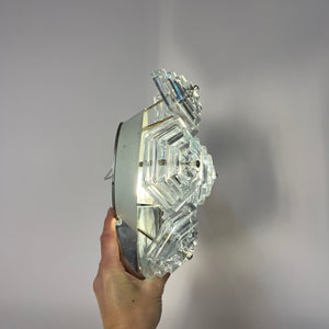 Wandlampe Eiskristall von VEB Kristallleuchtenbau Ebersbach