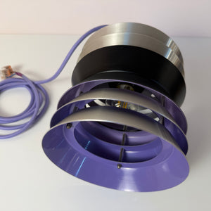 Lamellenlampe Trava silber schwarz lila von Carl Thore für Granhaga