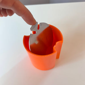 Becher orange von Jean-Pierre Vitrac für Diam