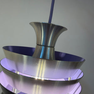 Lamellenlampe Trava silber schwarz lila von Carl Thore für Granhaga