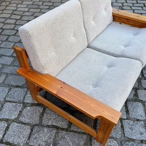 2-Sitzer Sofa beige grau Safari Style