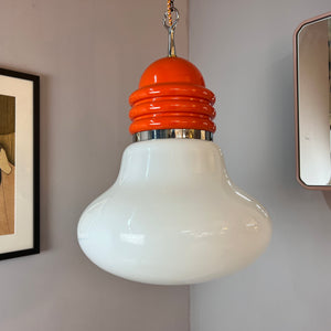 Hängelampe orange weiß von Tronconi