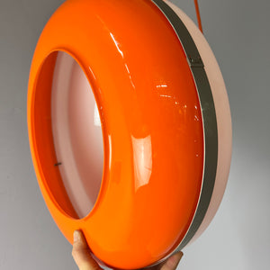 Hängelampe weiß orange Kunststoff aus Dänemark