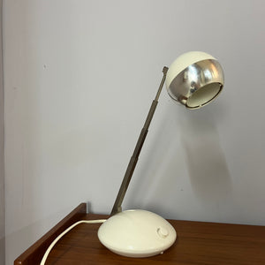 Schreibtischlampe weiß Chrom mit Teleskoparm von Eichhoff Werke