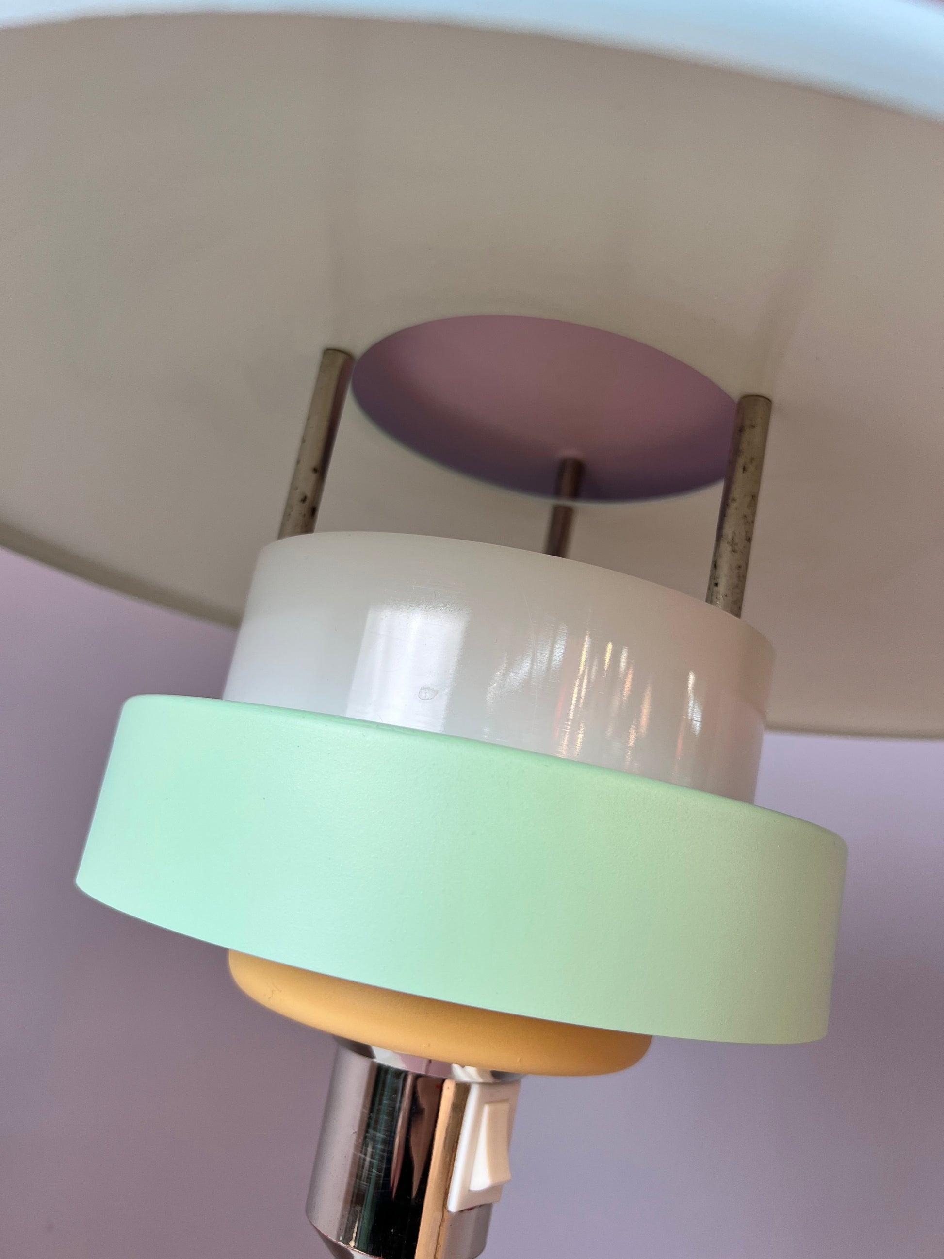 Tischlampe neu lackiert rosa mint