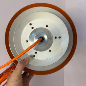 Lamellenlampe Trava silber schwarz orange von Carl Thore für Granhaga