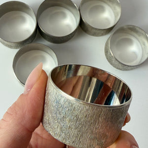 Set: 6x Serviettenring versilbert