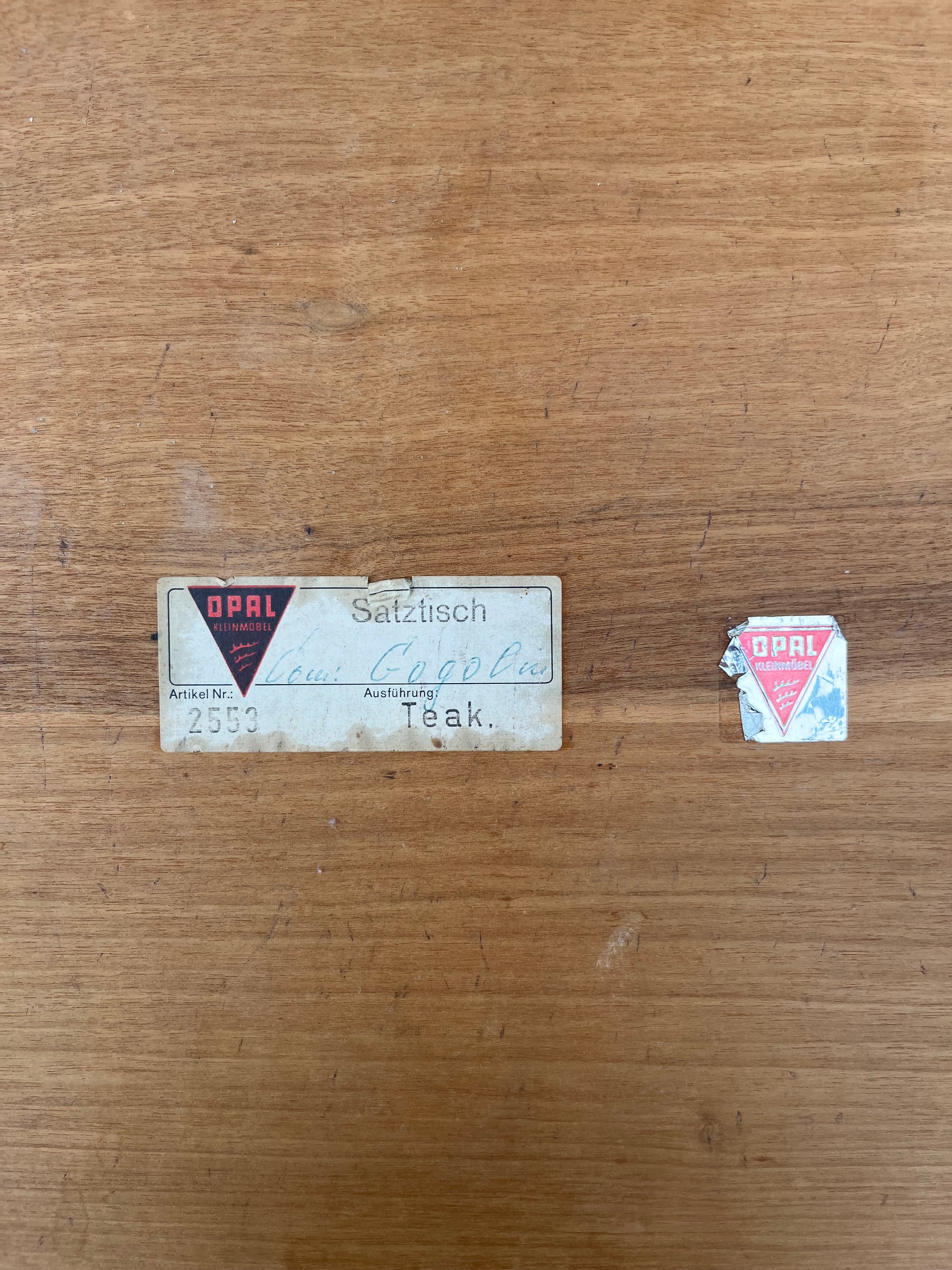 Satztische Teak von Opal Kleinmöbel