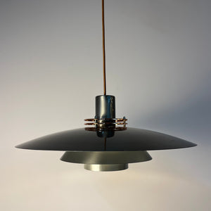 Große Lamellenlampe Leto silber kupfer von Top Lamper