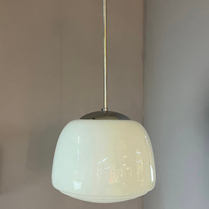 Hängelampe Opalglas Chrom