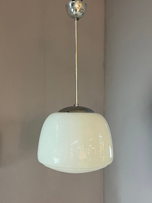 Hängelampe Opalglas Chrom