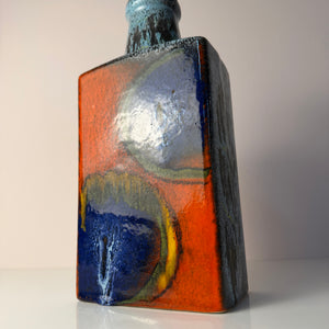 Vase 281-30 Fat Lava blau rot von on Scheurich West Germany