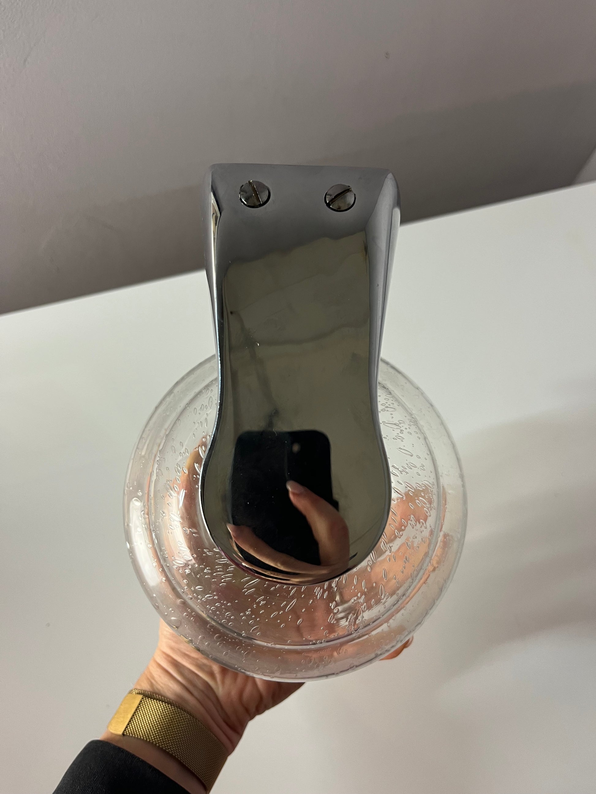 Wandlampe Einschlussglas Chrom von Novus in Originalverpackung