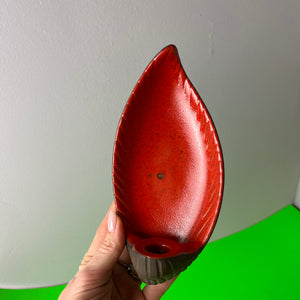 Wandkerzenhalter rot braun Keramik