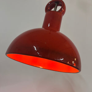 Hängelampe rot Keramik