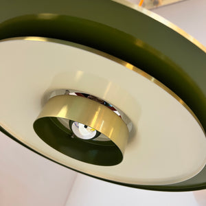 Lamellenlampe Trava grün orange von Carl Thore für Granhaga
