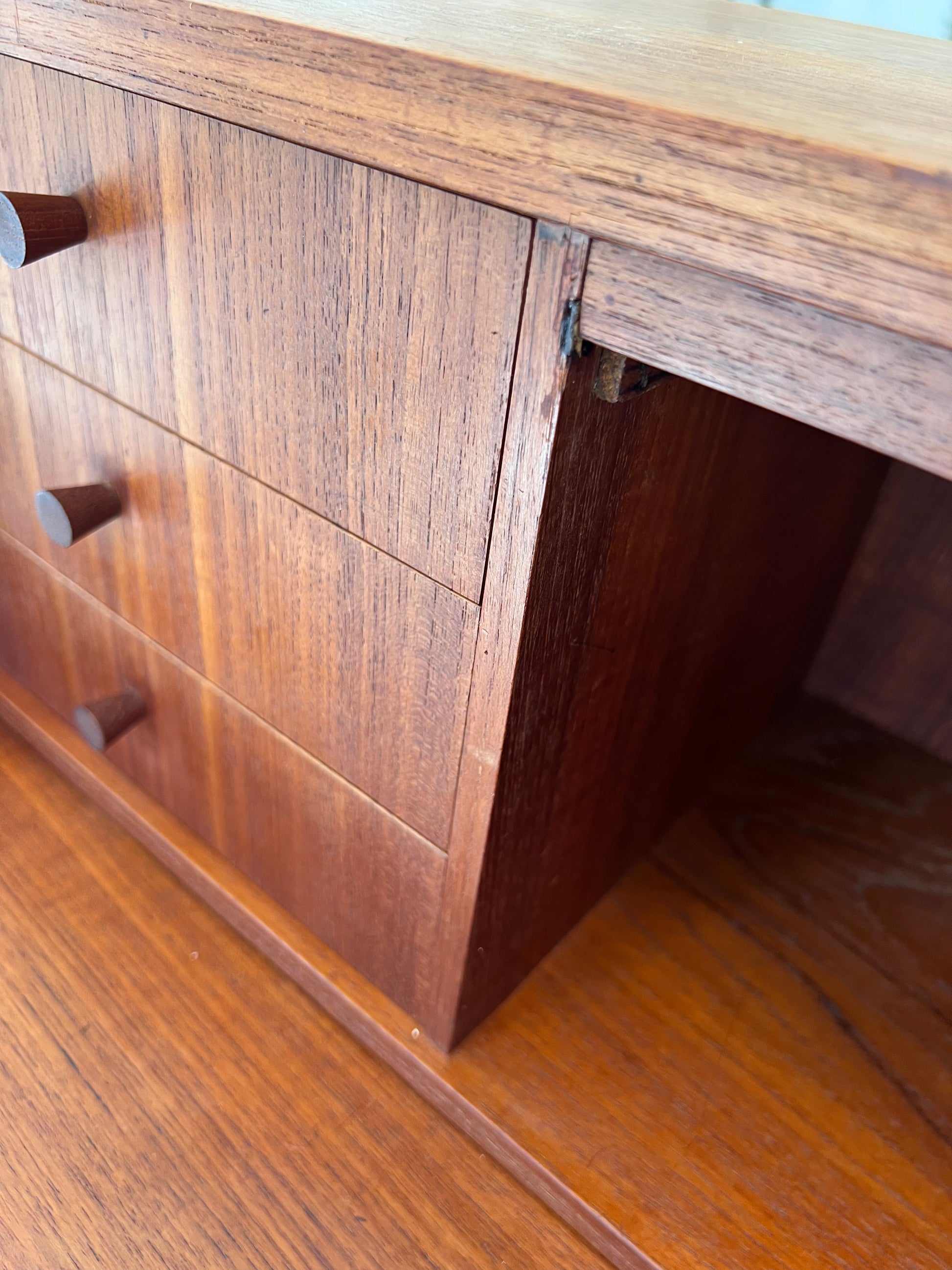 Sekretär Teak mit Spiegel aus Dänemark