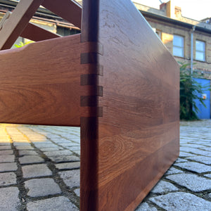 Gästebett Massivholz Teak 100x200 mit Matratze