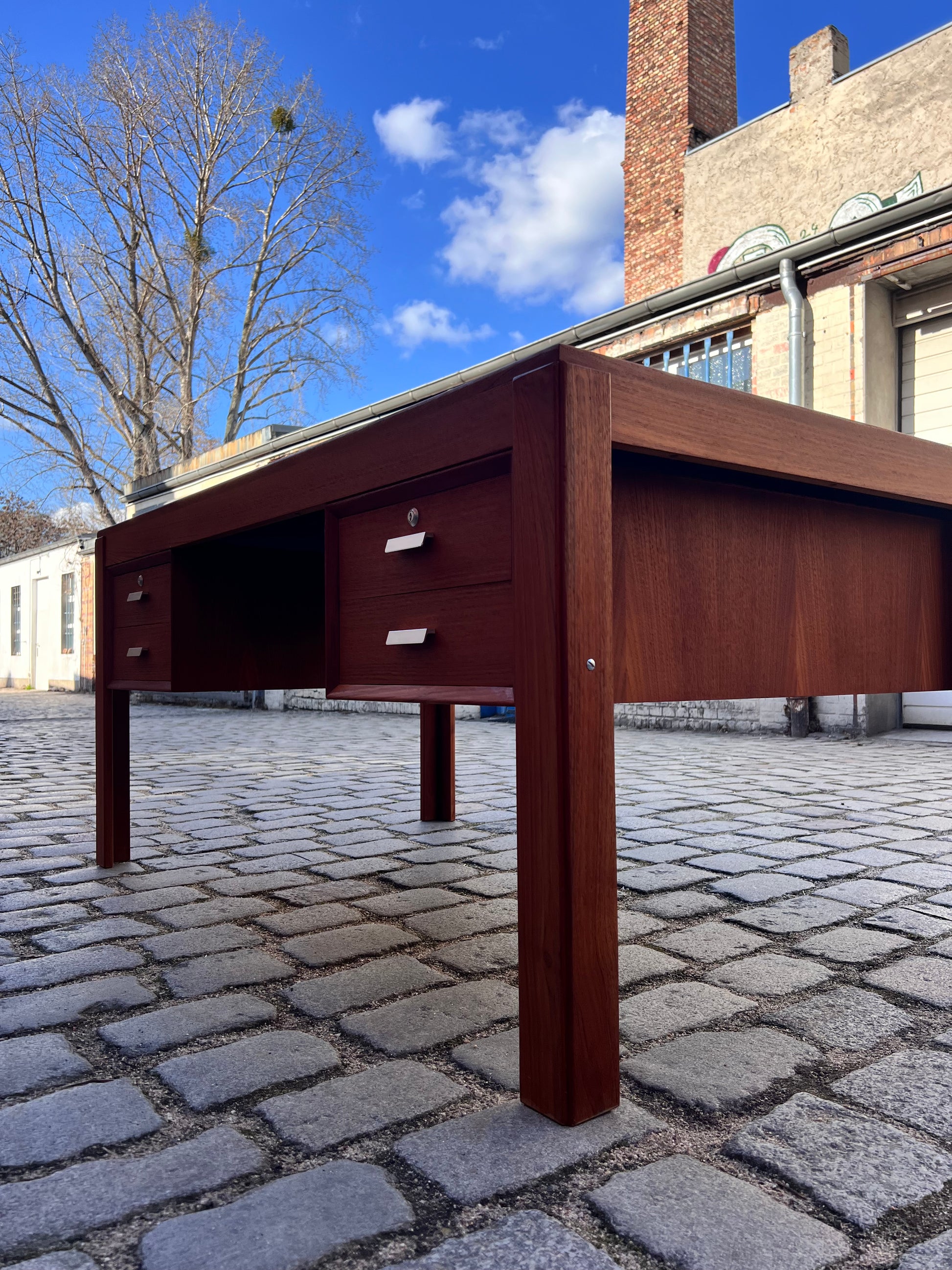 Doppel-Schreibtisch Teak von Erik Brouer für Brouer Møbelfabrik