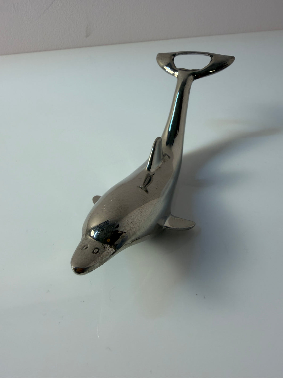 Flaschenöffner Delfin silber aus Dänemark