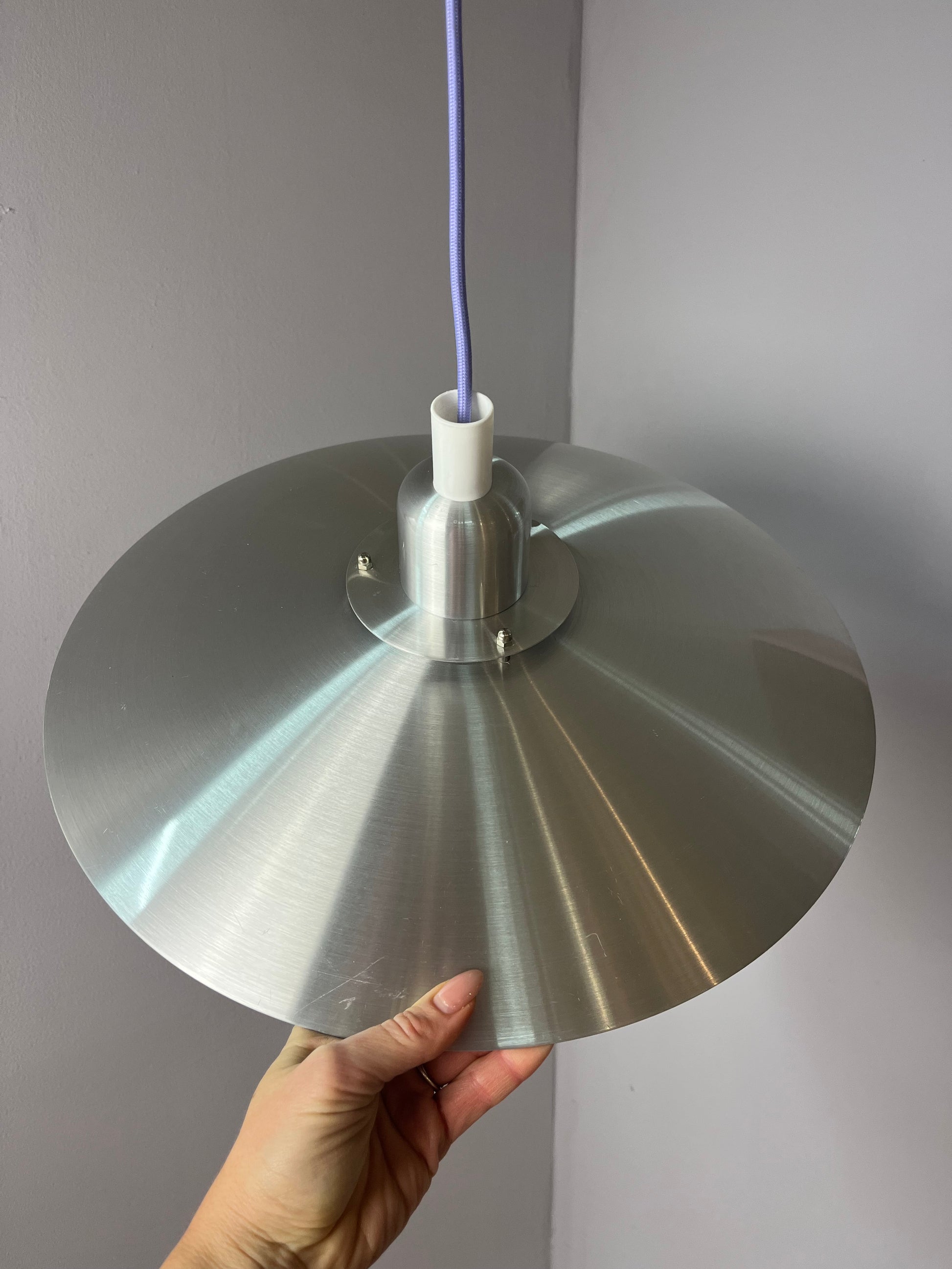 Lamellenlampe silber weiß aus Dänemark