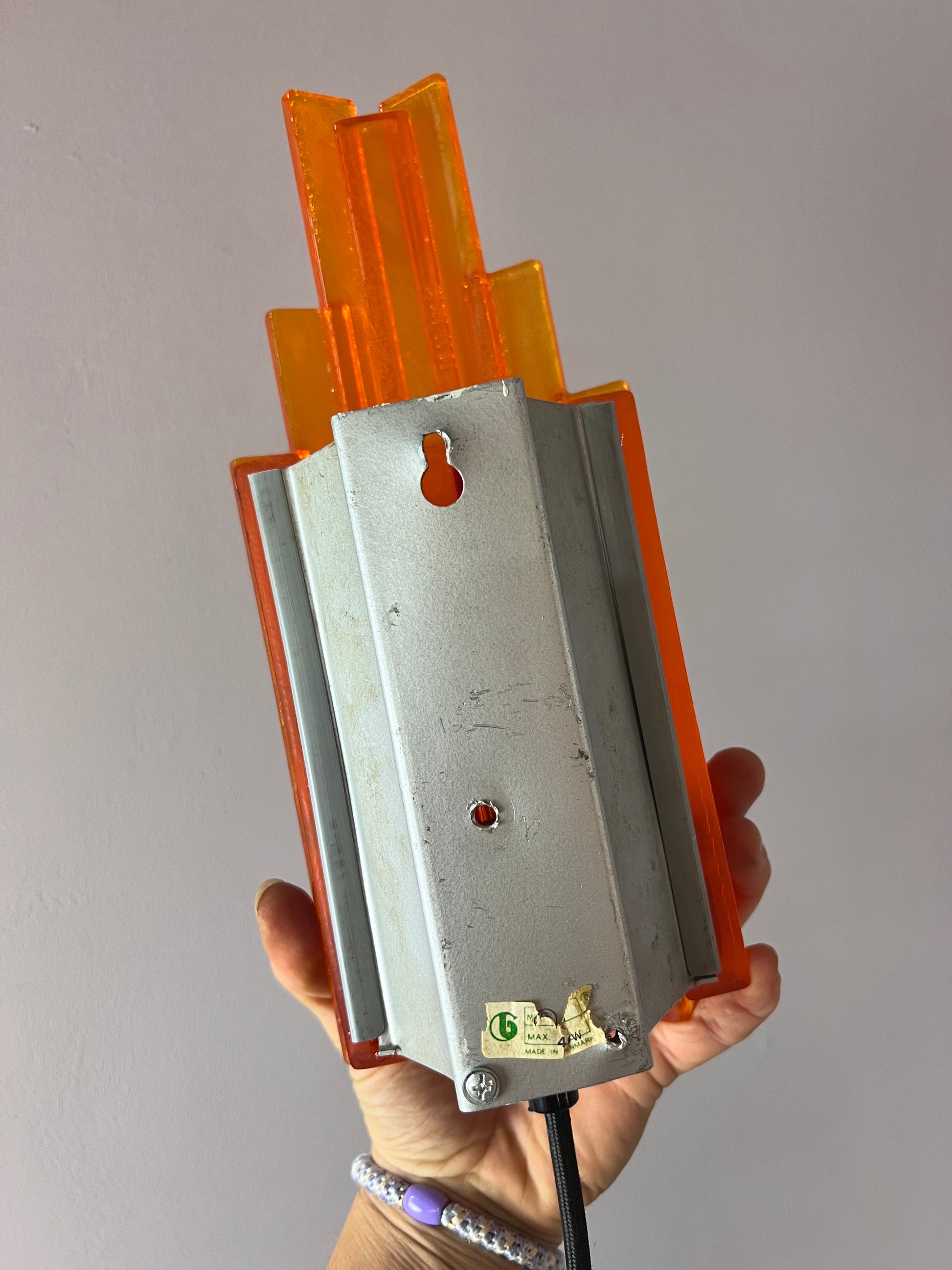 Wandlampe orange von Claus Bolby für Cebo