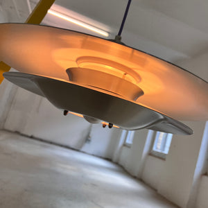 Lamellenlampe lila silber aus Dänemark